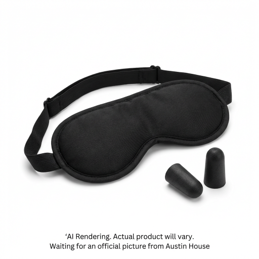 Eye Mask &amp; Ear Plugs Set Black